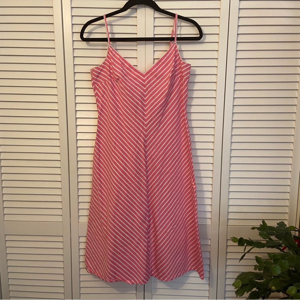 DIVIDED BY H & M Pink and White Stripe Dress size 8